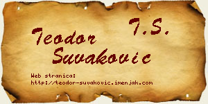 Teodor Šuvaković vizit kartica